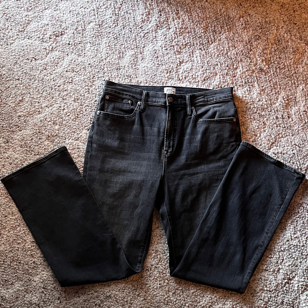 J. Crew Curvy Full Length Demi Boot Women's Jeans - Charcoal Black Wash